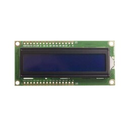 2x16 LCD Ekran, Mavi Üzerine Beyaz Çift Pin- TC1602 - 2