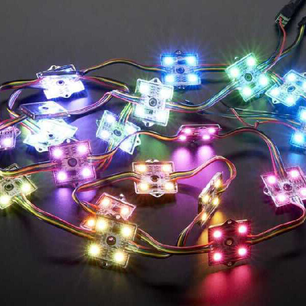 36mm Square Digital RGB LED Pixels (Strand of 20) - with cheap price