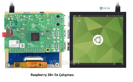 Raspberry Pi için 4inç Kare Kapasitif Dokunmatik LCD (C) Ekran Modülü ...
