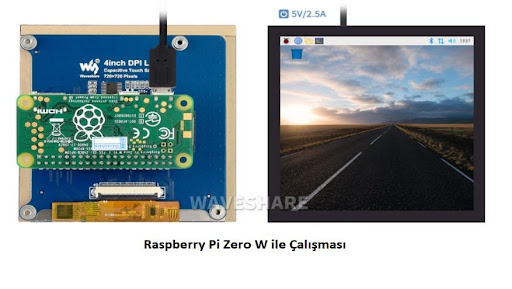 Raspberry Pi için 4inç Kare Kapasitif Dokunmatik LCD (C) Ekran Modülü ...
