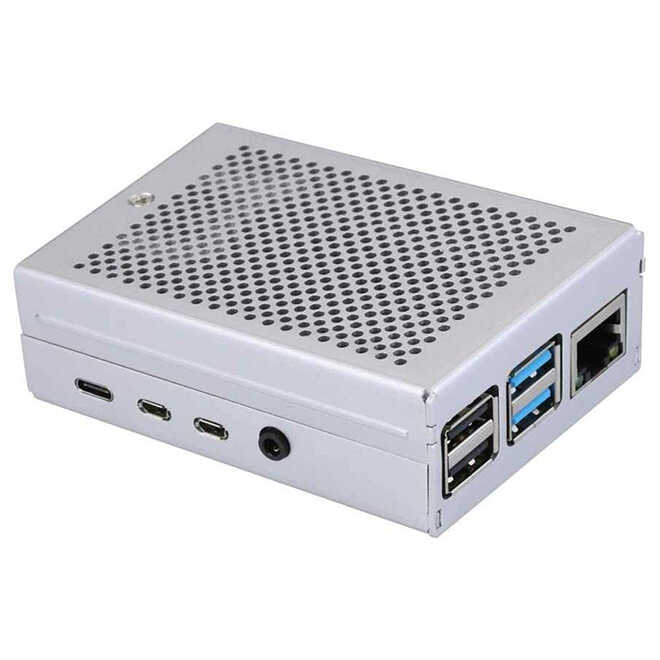 Buy Aluminium Alloy Cooling Case for RPi 4B silver - Affordable Price