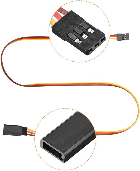 Male - Female Servo Extension - 1000mm - 3