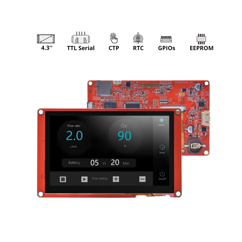 NX8048P050-011C – Nextion 5.0 inch Intelligent Serial Capacitive HMI Touch Screen - 3