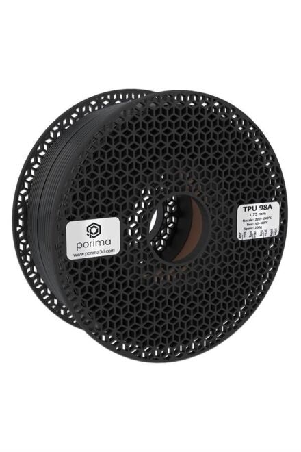 Porima 3D 1.75mm TPU 98A® Filament - Siyah - 1