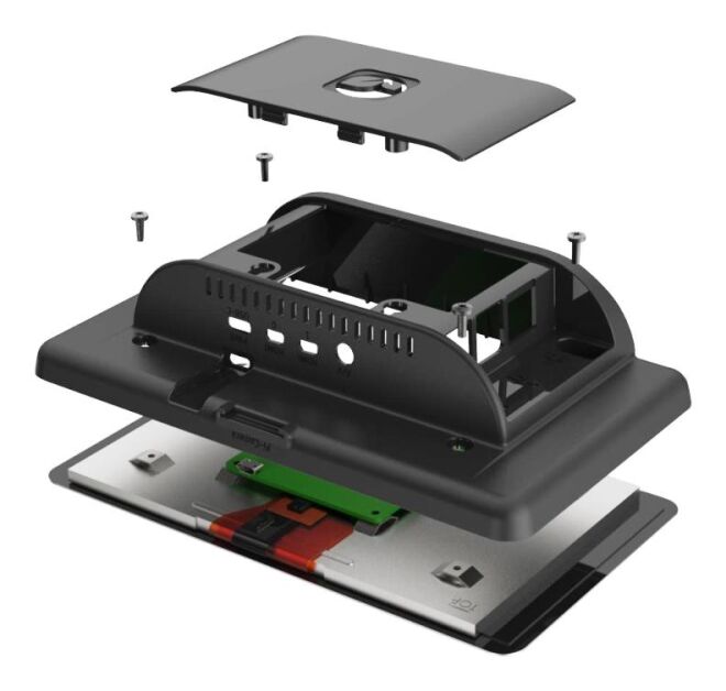 Raspberry Pi 4 Siyah ABS Dokunmatik Ekran Kutusu - 3