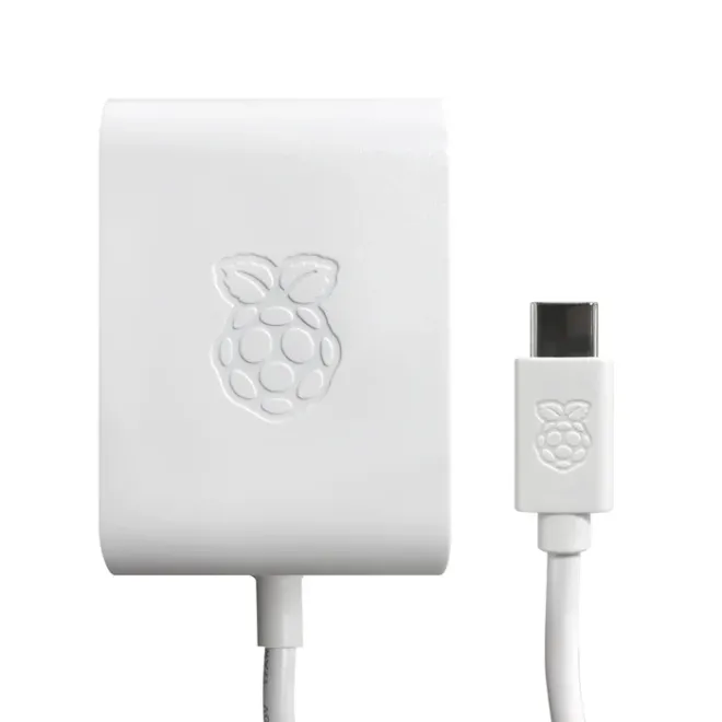 Raspberry Pi 5 27W USB-C Güç Adaptörü - Beyaz - 1