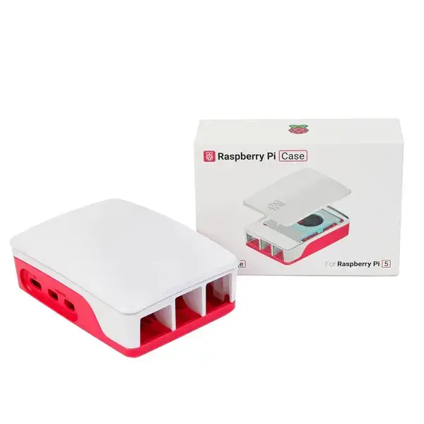 Raspberry Pi 5 Lisanslı Kutu - Kırmızı Beyaz - 2