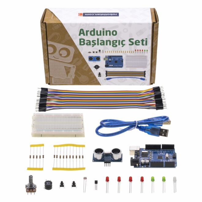 Robotistan Uno Starter Kit - Compatible with Arduino (with Turkish booklet) - 2