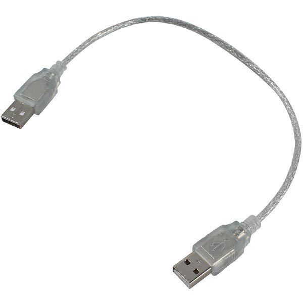 USB Erkek-Erkek Kablo 50 CM Şeffaf - 1